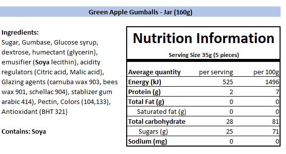 Nutritional Information