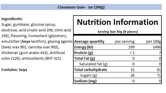 Nutritional Information