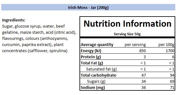 Nutritional Information